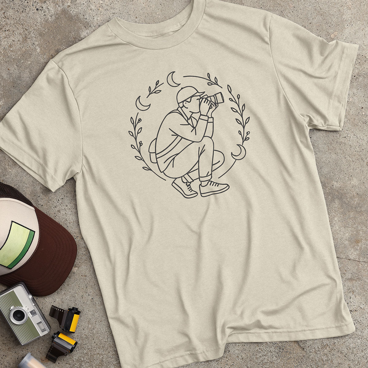 Photographer w/ Lunar & Floral T-Shirt