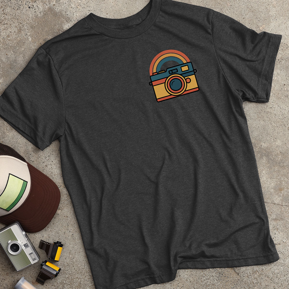 Retro Rainbow Camera T-Shirt