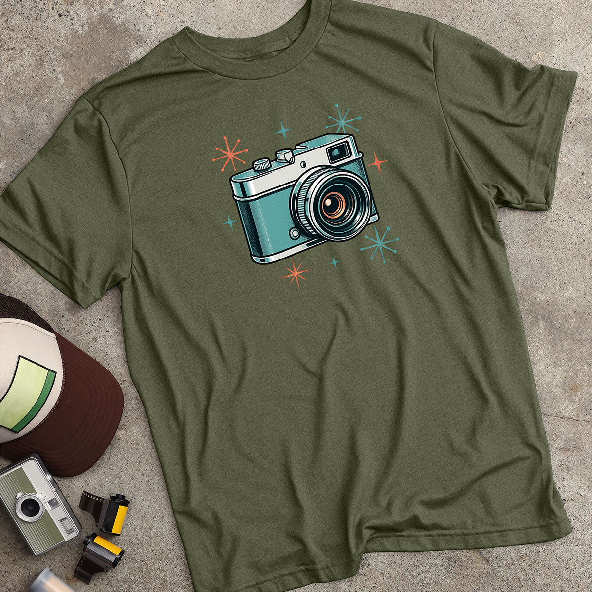 Retro-Futuristic Camera T-Shirt