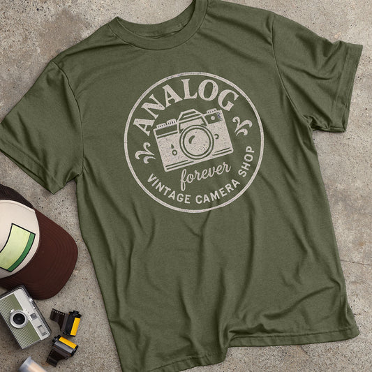 Analog forever Vintage Camera Shop T-Shirt