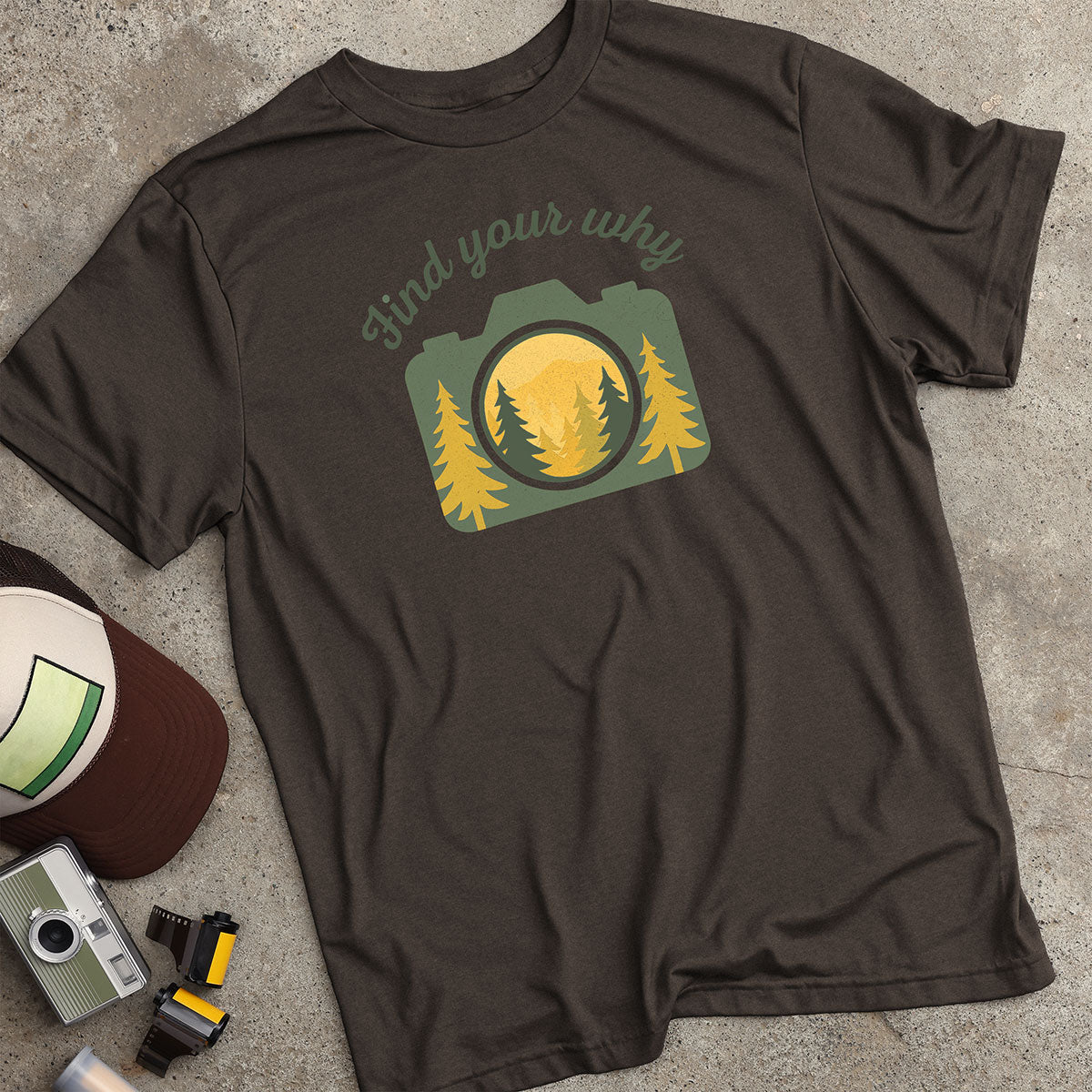 Find Your Why Forest Camera T-Shirt