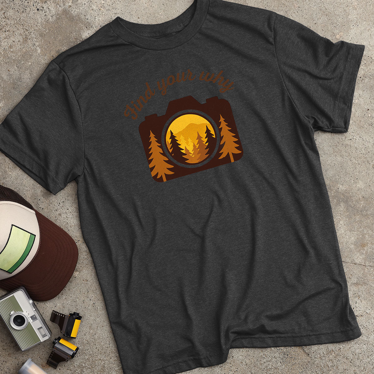 Find Your Why Forest Camera T-Shirt