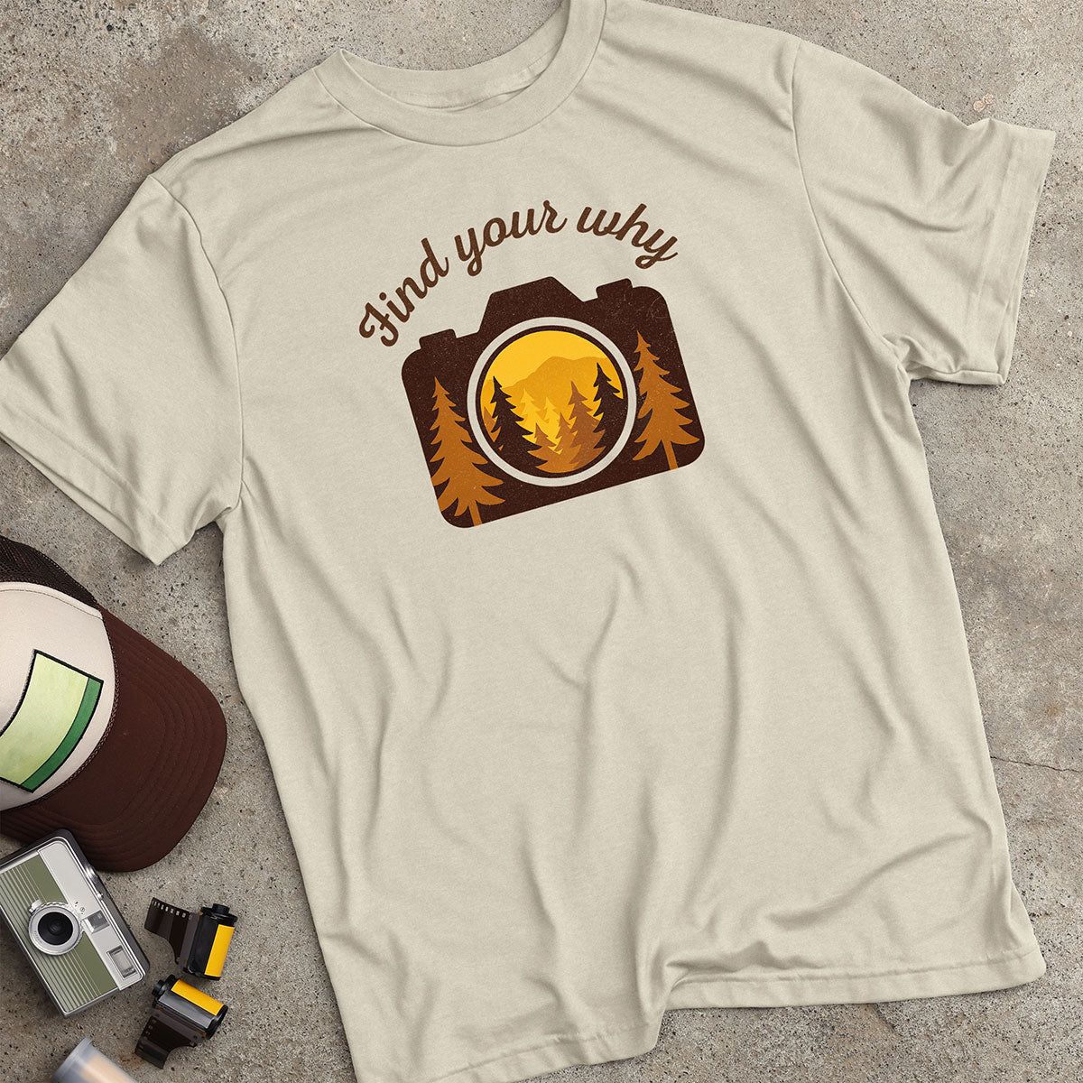 Find Your Why Forest Camera T-Shirt