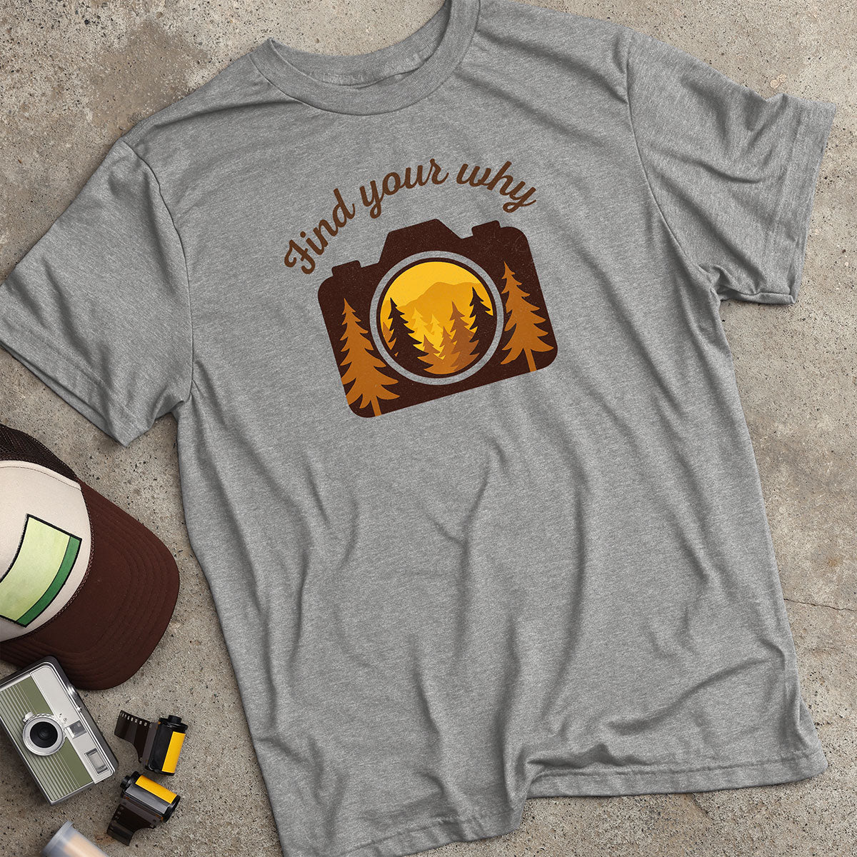 Find Your Why Forest Camera T-Shirt