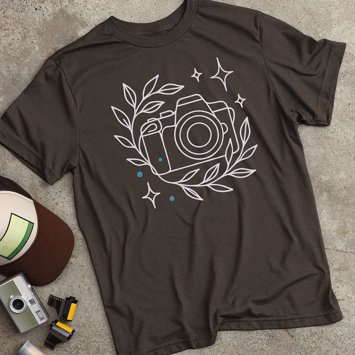 Boho Camera w/ Leafy Vines T-Shirt