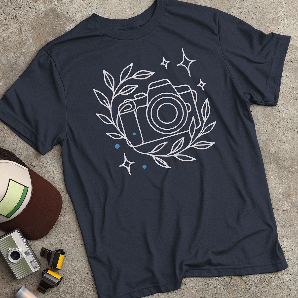Boho Camera w/ Leafy Vines T-Shirt