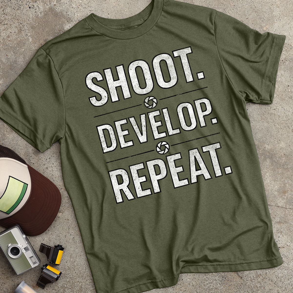 Shoot. Develop. Repeat. T-Shirt
