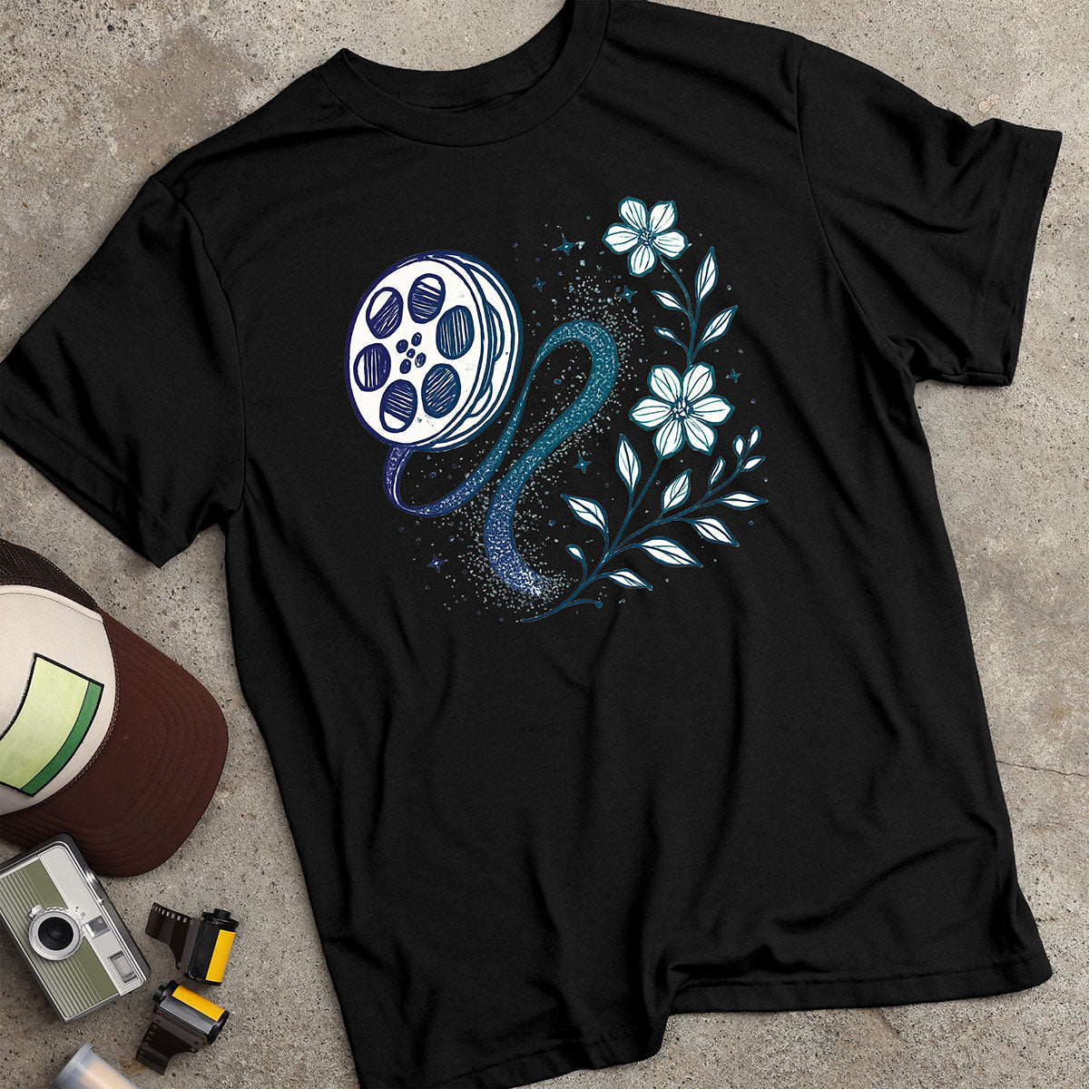 Floral Stardust Film Reel T-Shirt