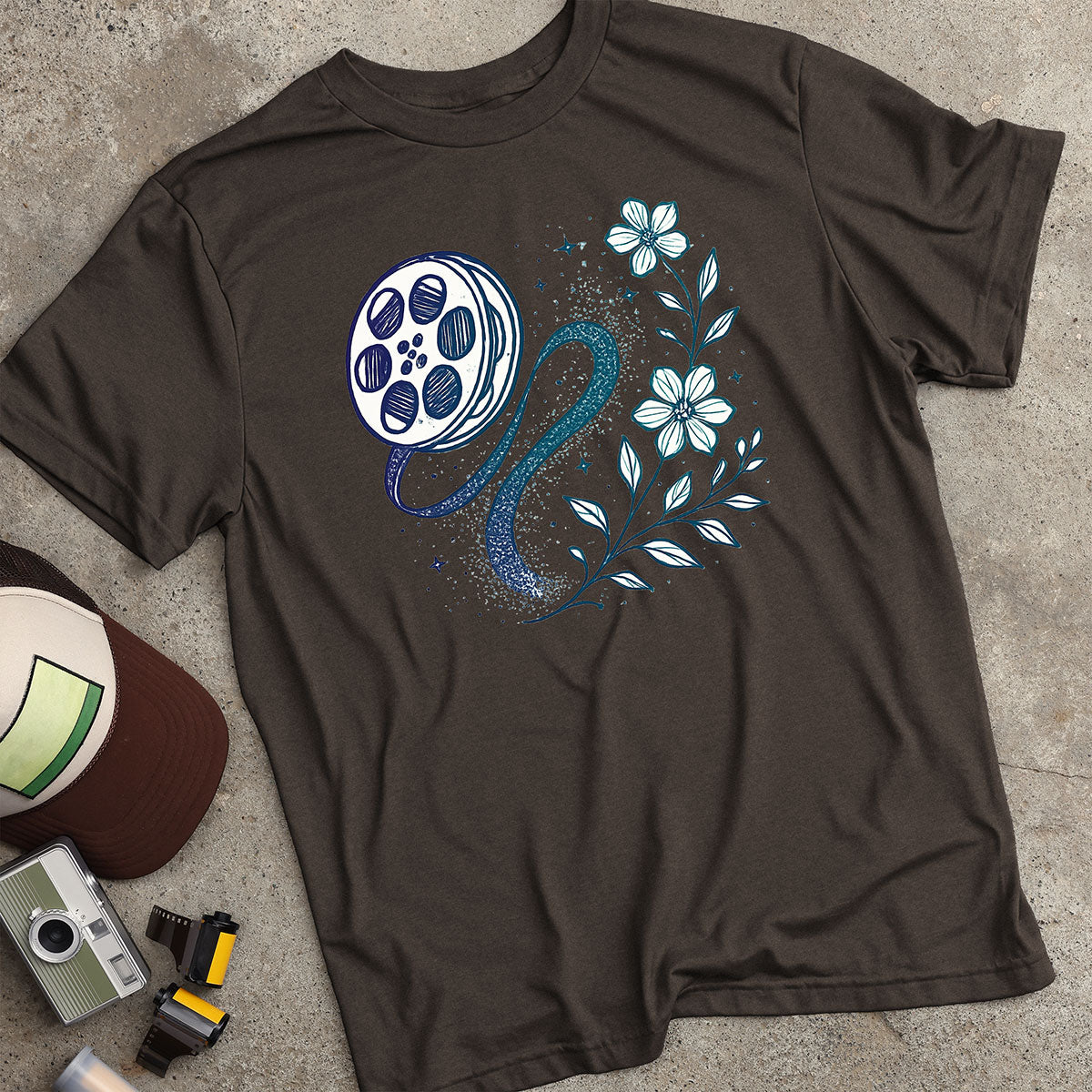 Floral Stardust Film Reel T-Shirt