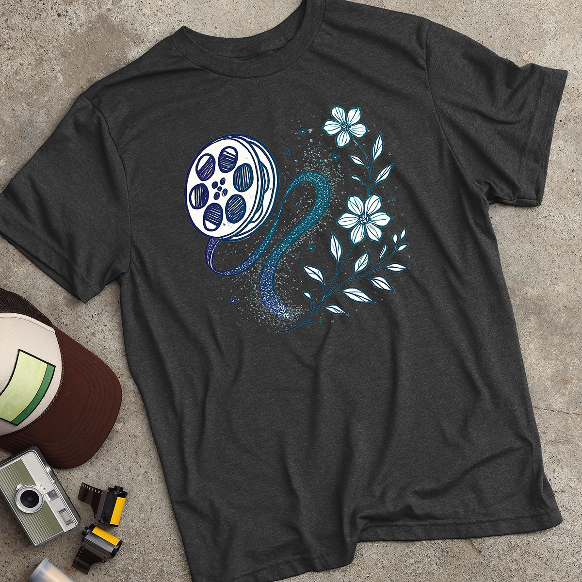 Floral Stardust Film Reel T-Shirt