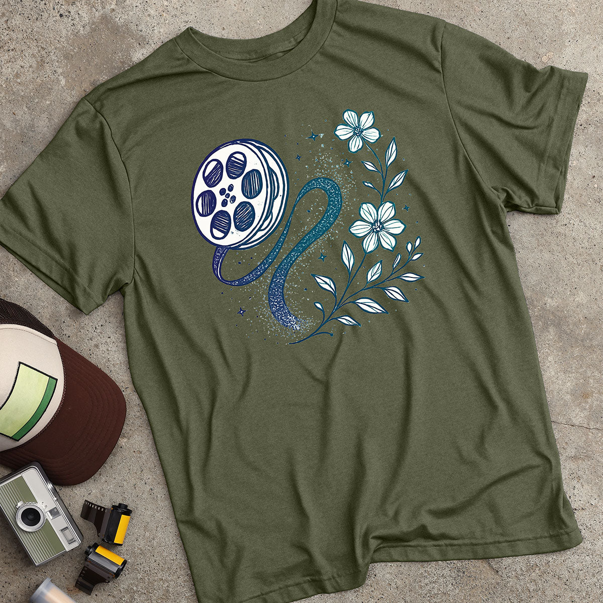 Floral Stardust Film Reel T-Shirt