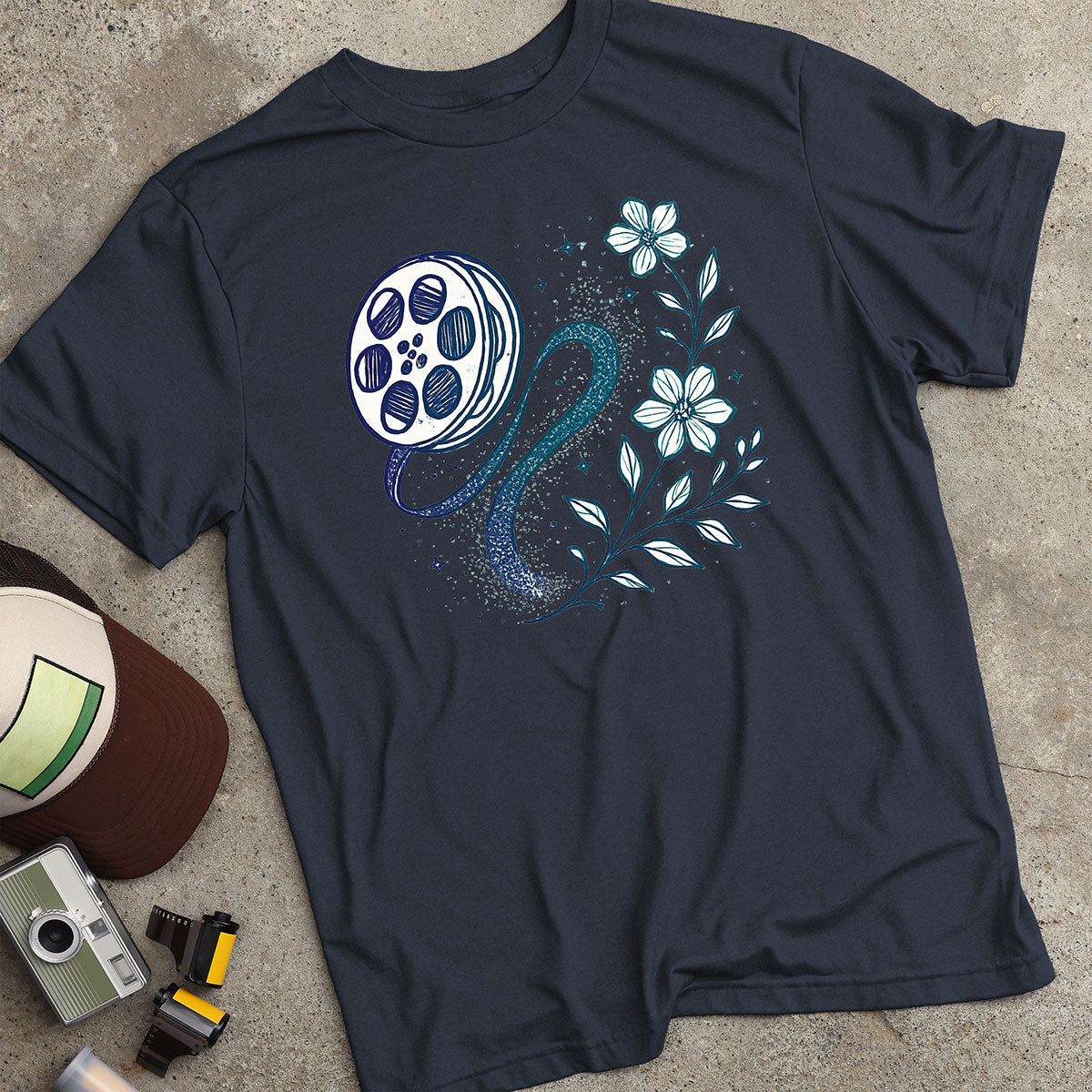 Floral Stardust Film Reel T-Shirt
