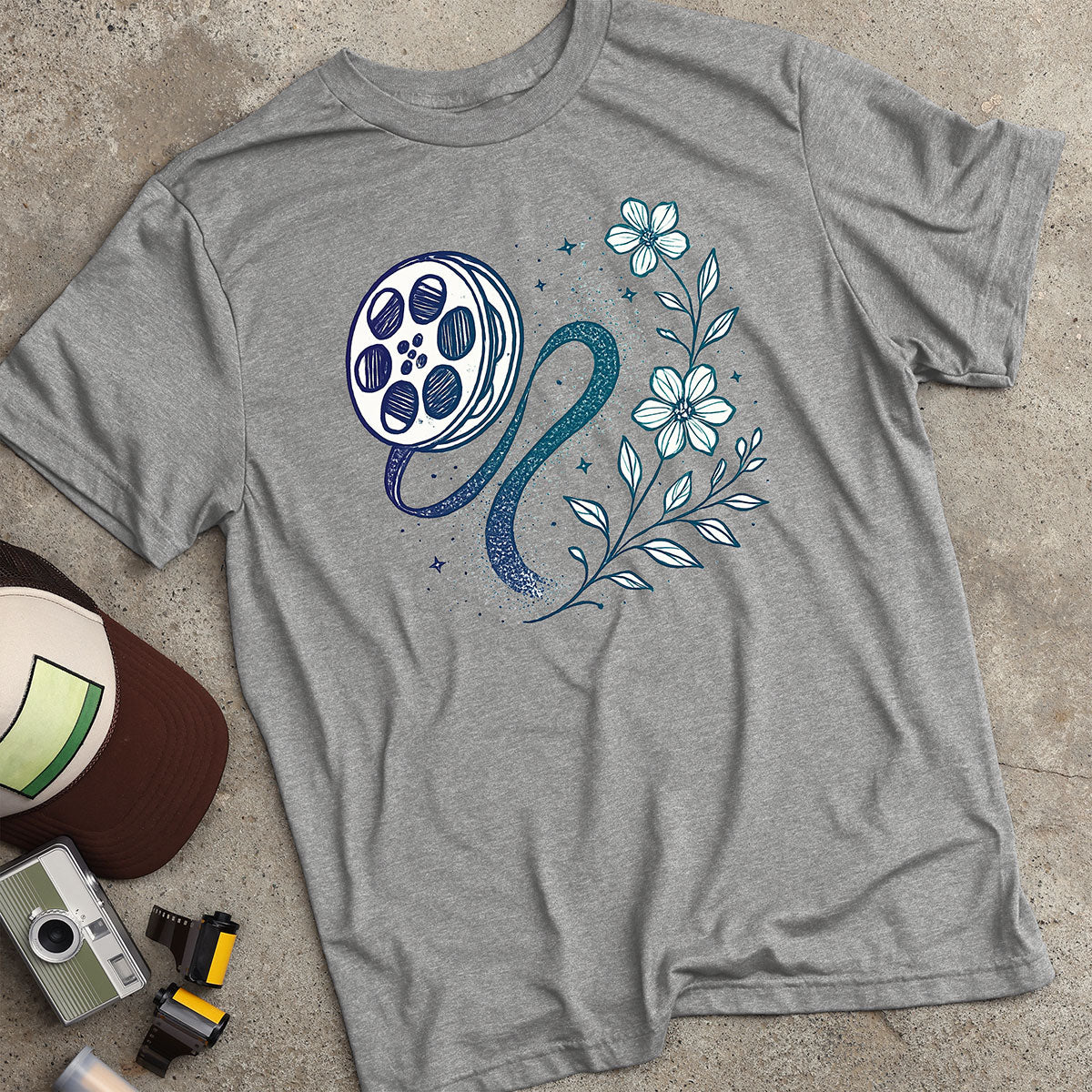Floral Stardust Film Reel T-Shirt