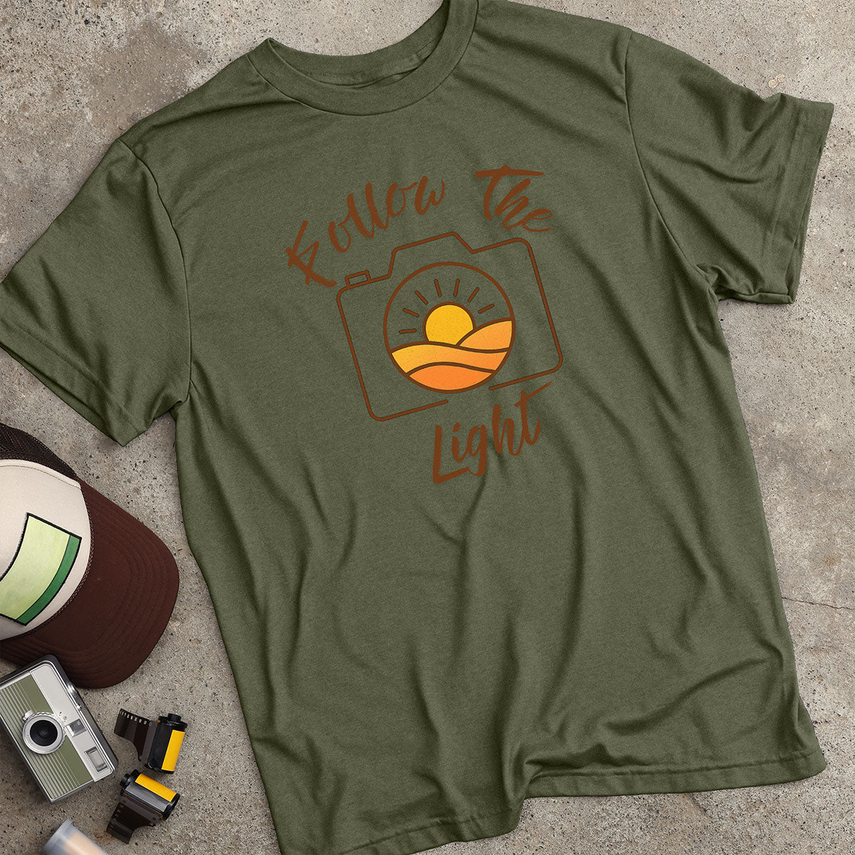 Follow The Light Lens Sunset T-Shirt