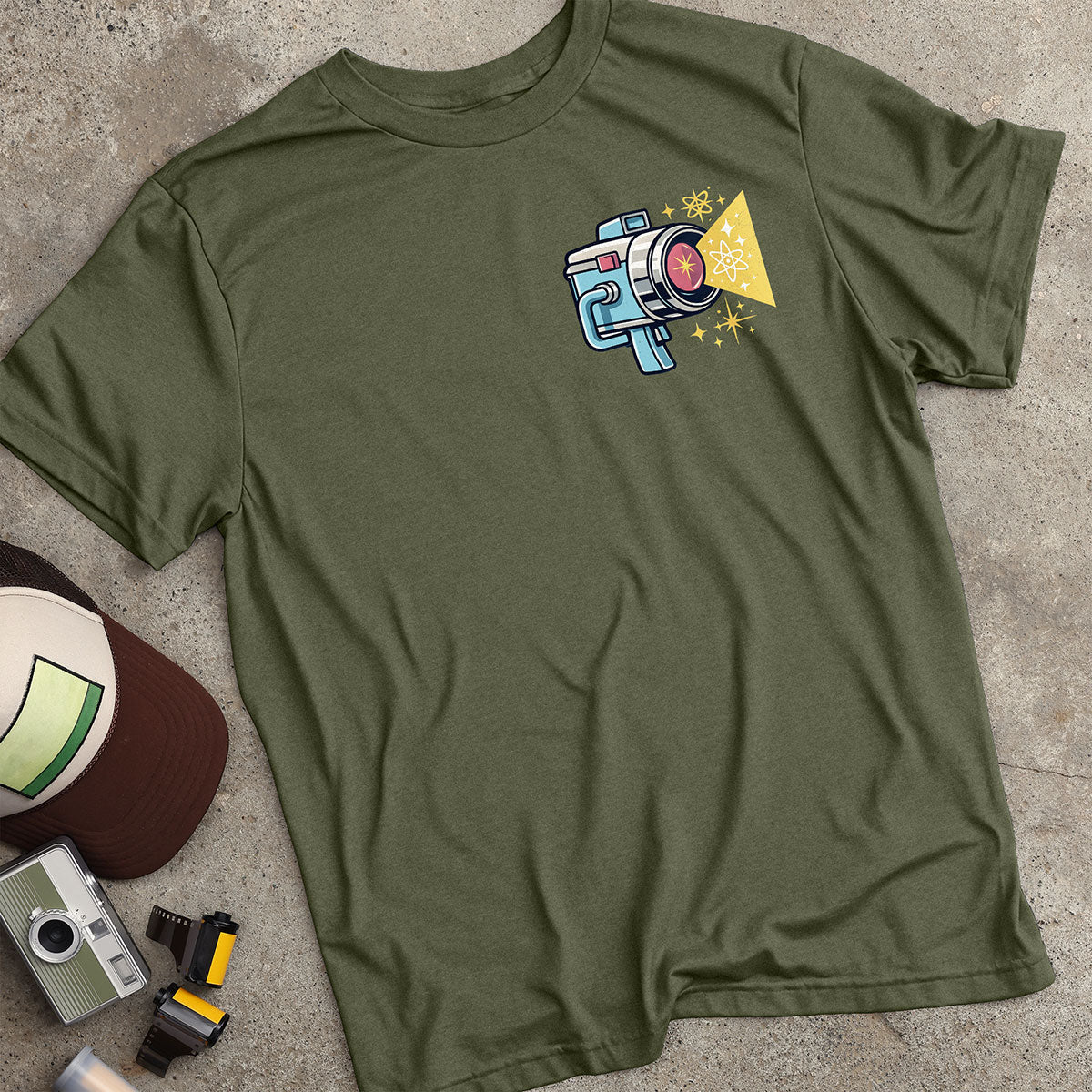 Retro Atomic Starburst Camera T-Shirt