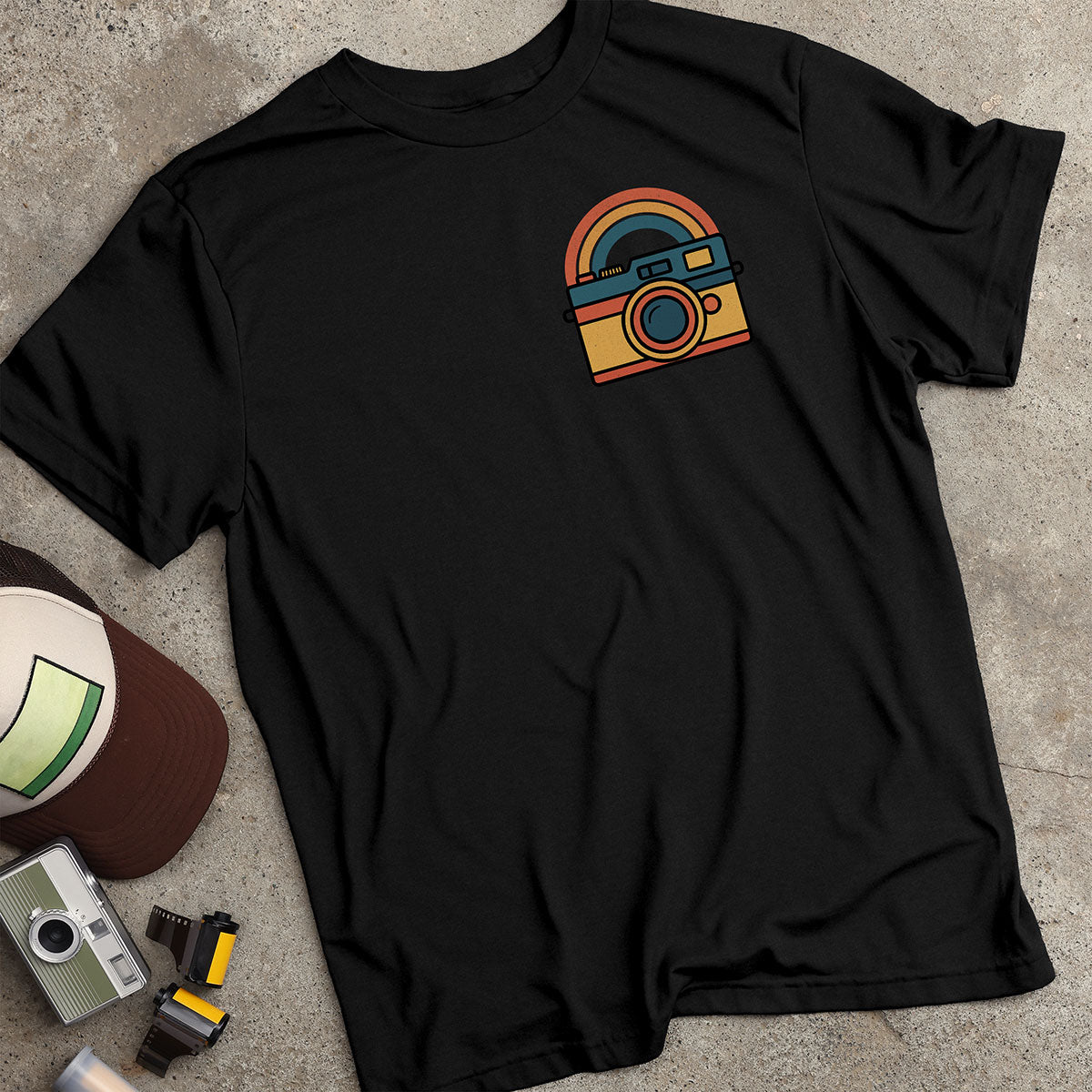 Retro Rainbow Camera T-Shirt