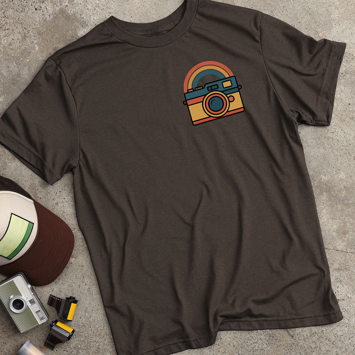 Retro Rainbow Camera T-Shirt