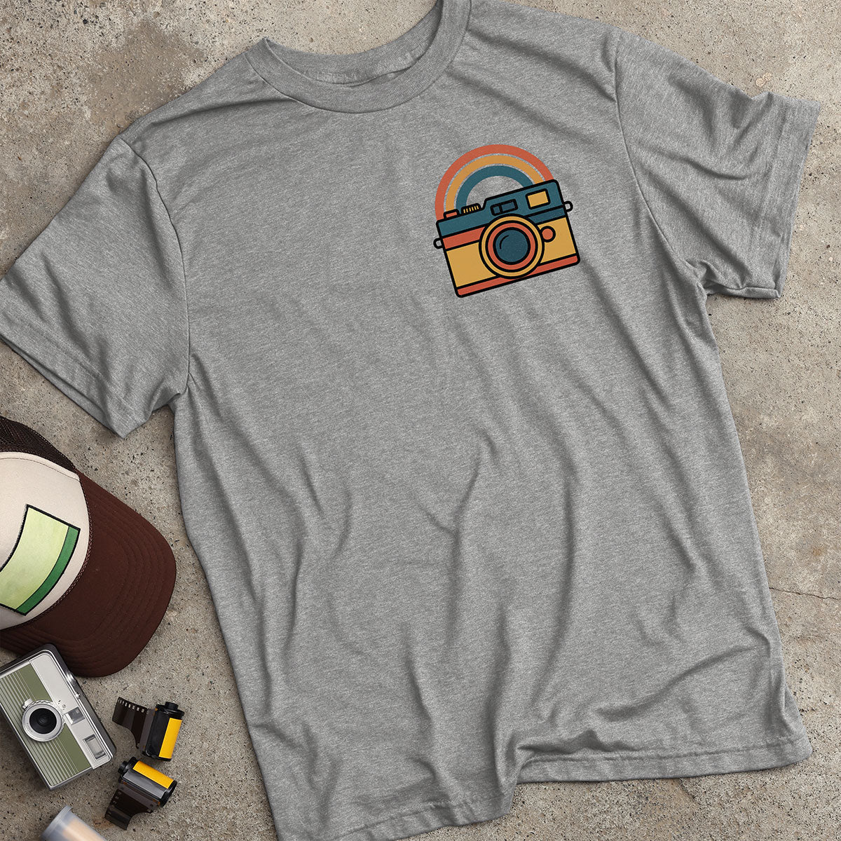 Retro Rainbow Camera T-Shirt