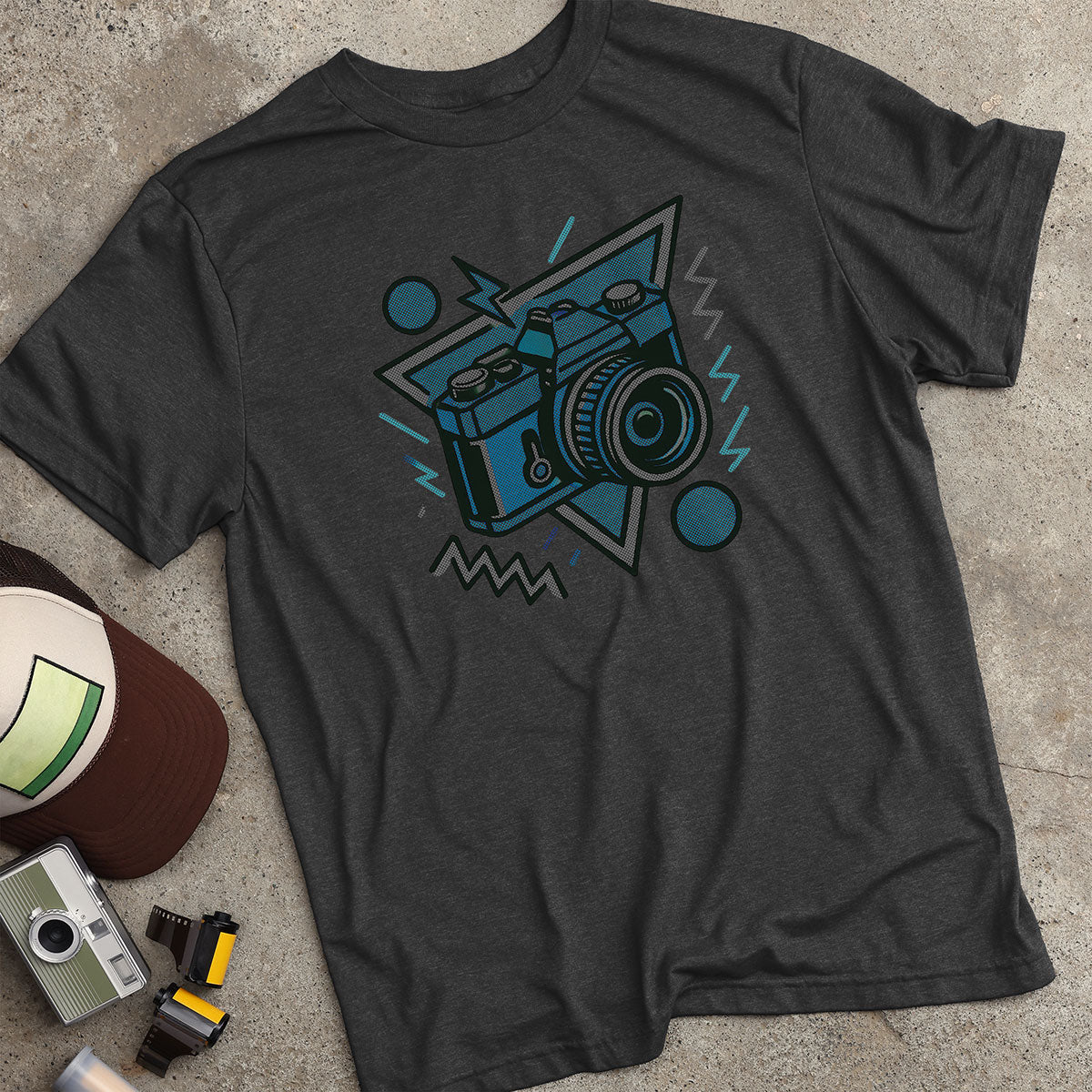 Retro Halftone Camera T-Shirt