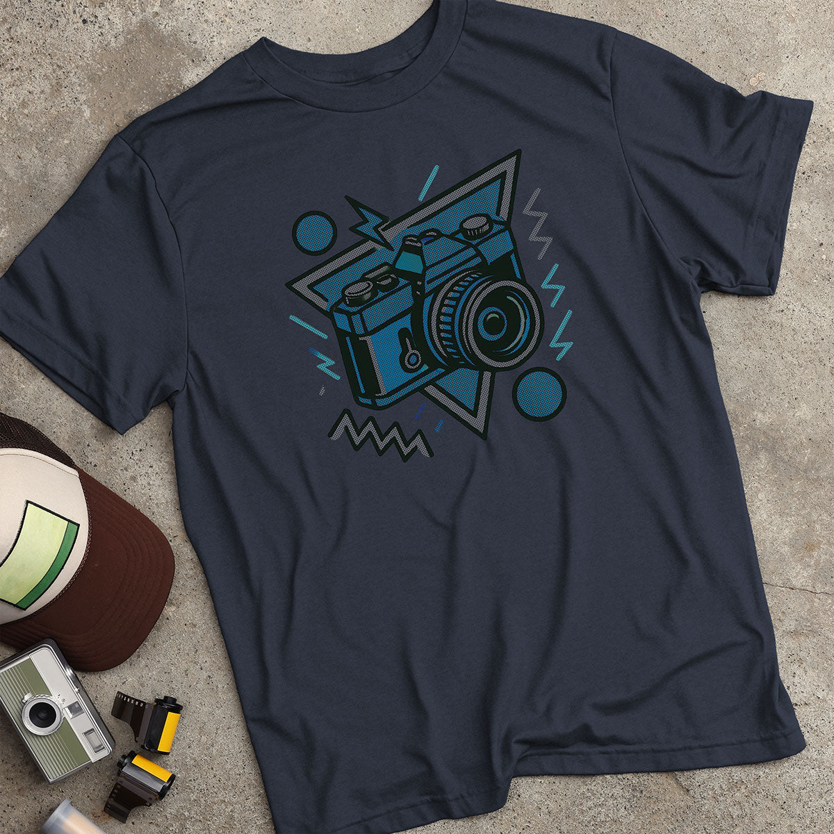 Retro Halftone Camera T-Shirt