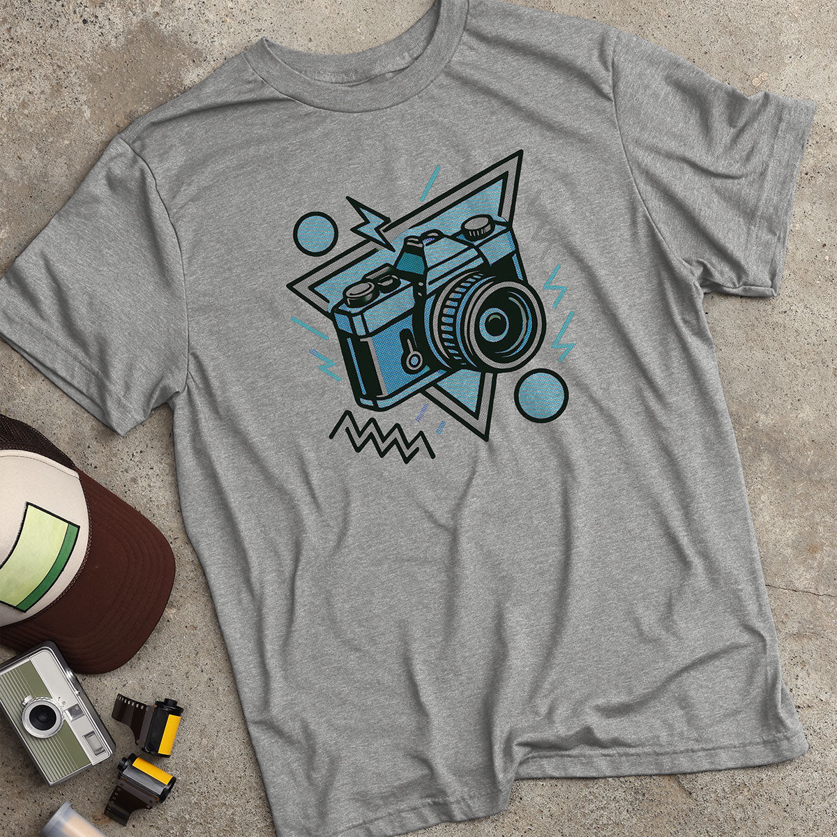 Retro Halftone Camera T-Shirt