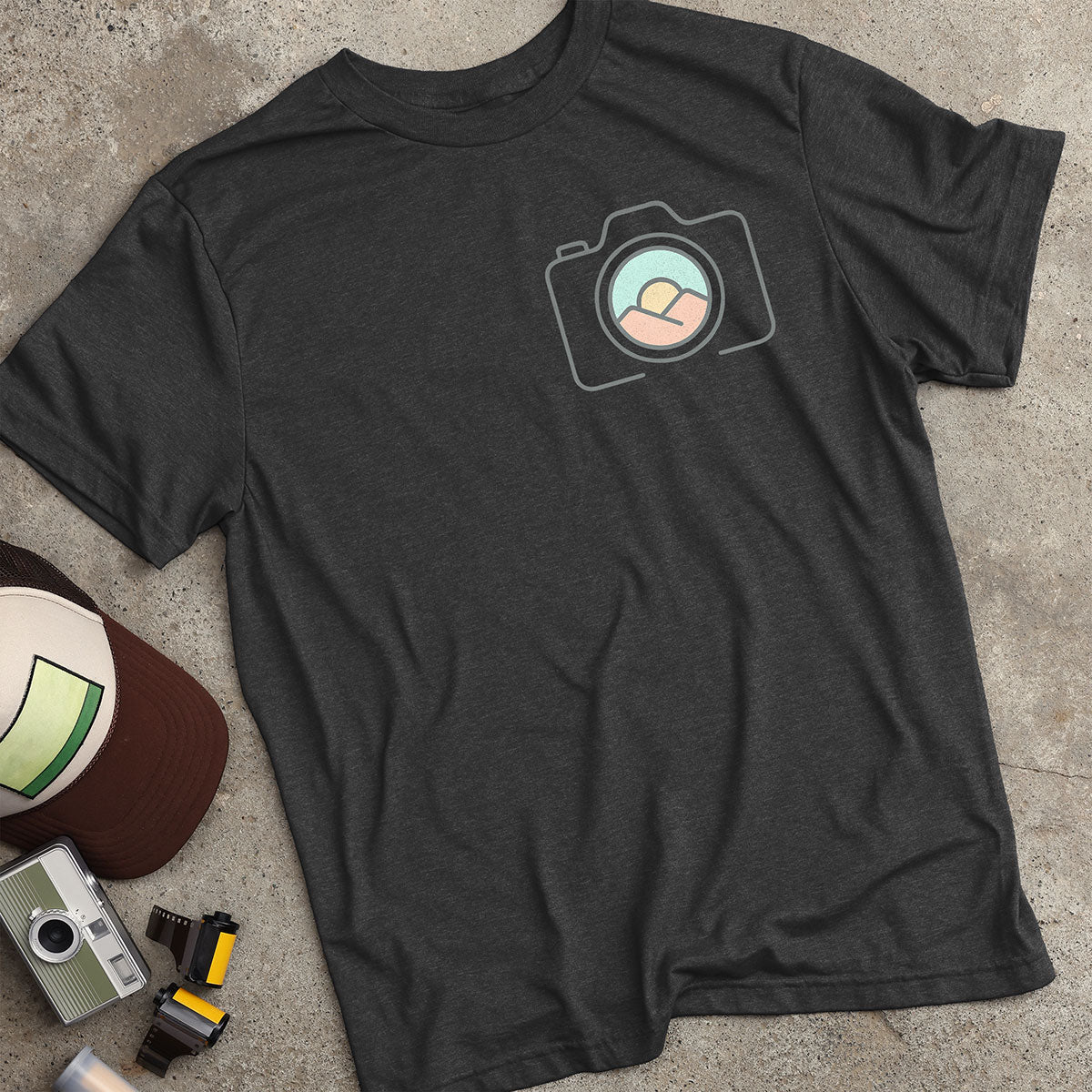 Sunrise Lens Minimalist Camera  T-Shirt