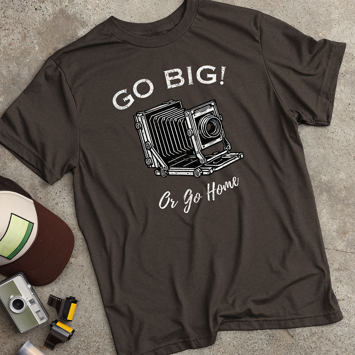 Go Big Vintage Field Camera T-Shirt