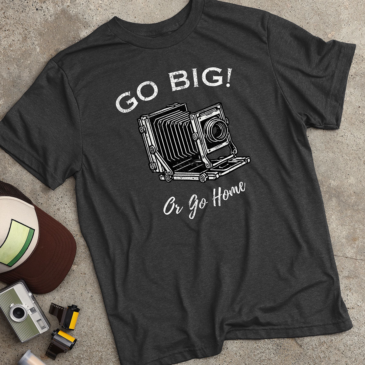 Go Big Vintage Field Camera T-Shirt