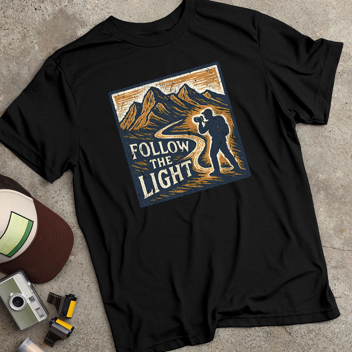Follow The Light Mountain Trail T-Shirt