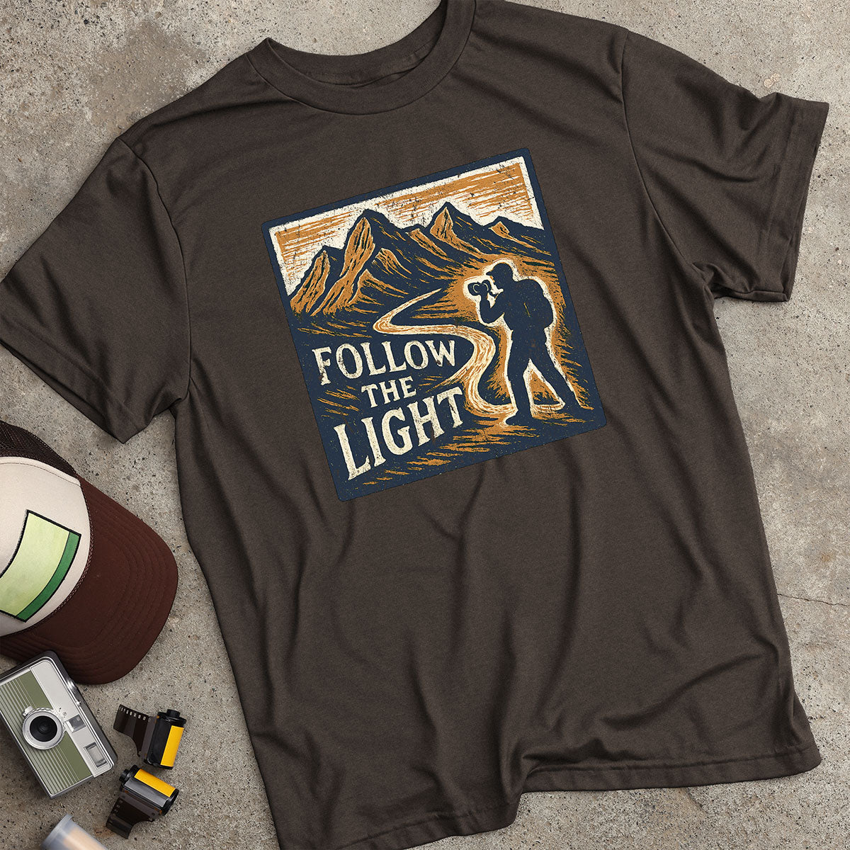 Follow The Light Mountain Trail T-Shirt