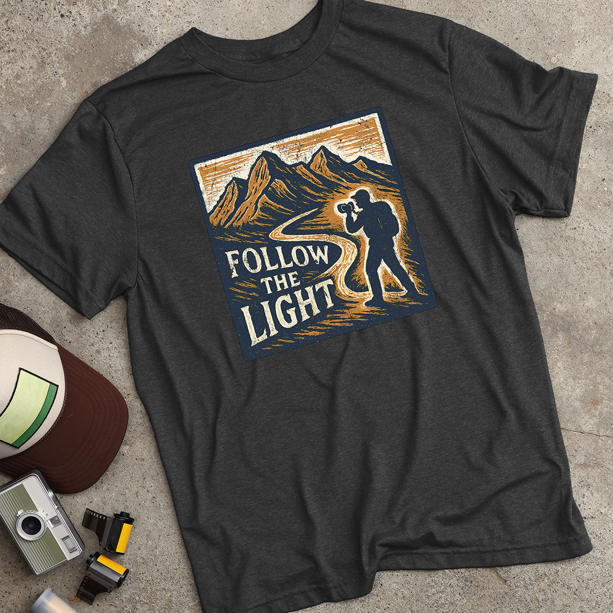 Follow The Light Mountain Trail T-Shirt