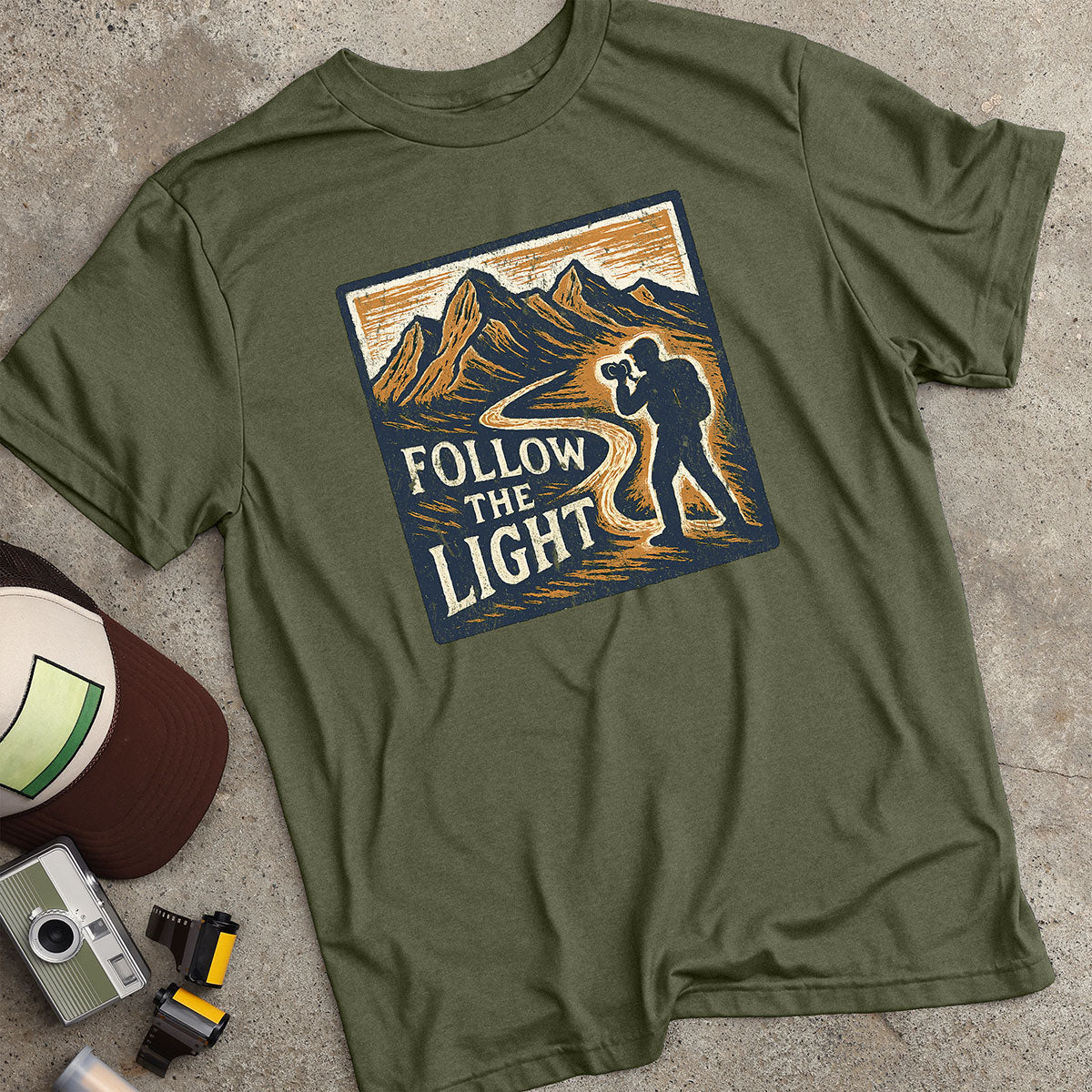 Follow The Light Mountain Trail T-Shirt