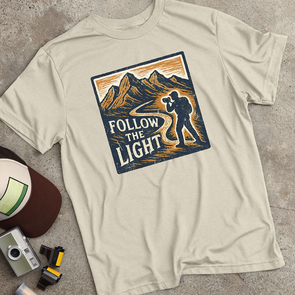 Follow The Light Mountain Trail T-Shirt