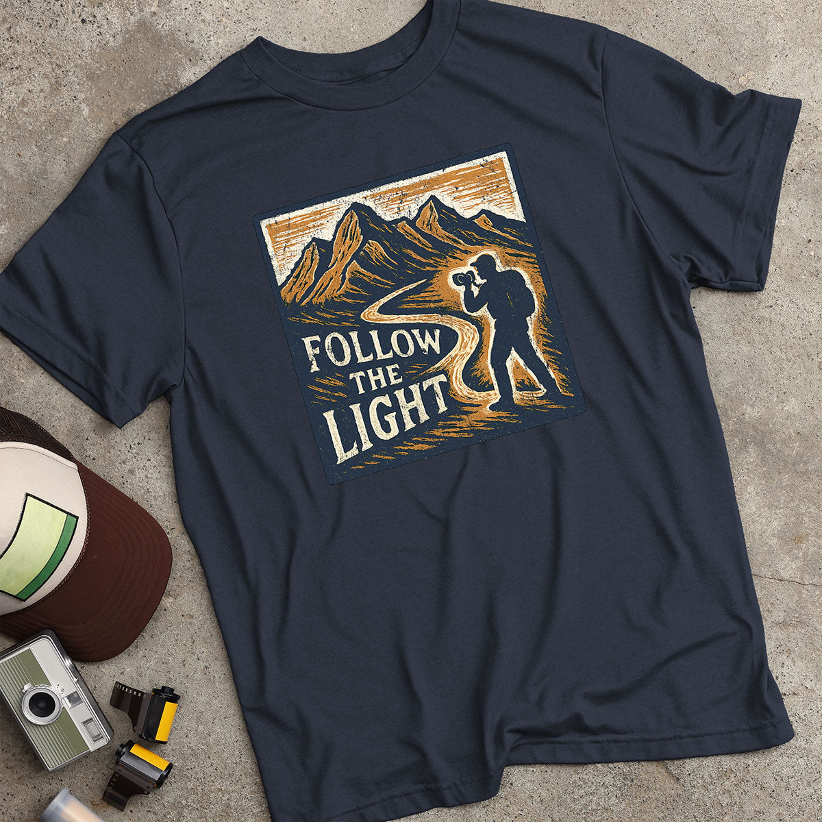 Follow The Light Mountain Trail T-Shirt