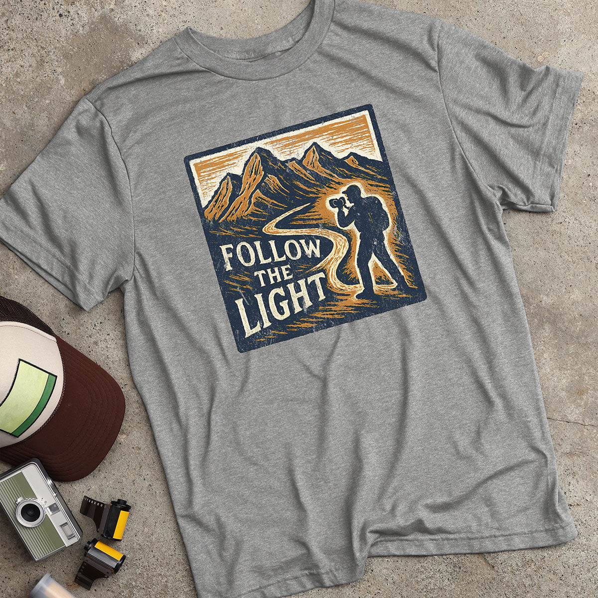 Follow The Light Mountain Trail T-Shirt