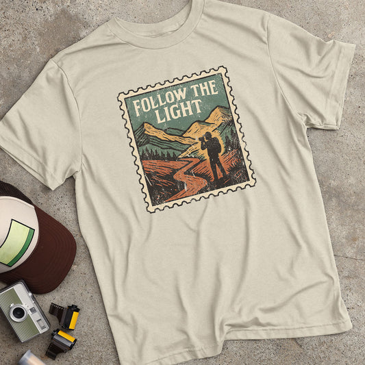 Mountain Trail Photographer Stamp T-Shirt