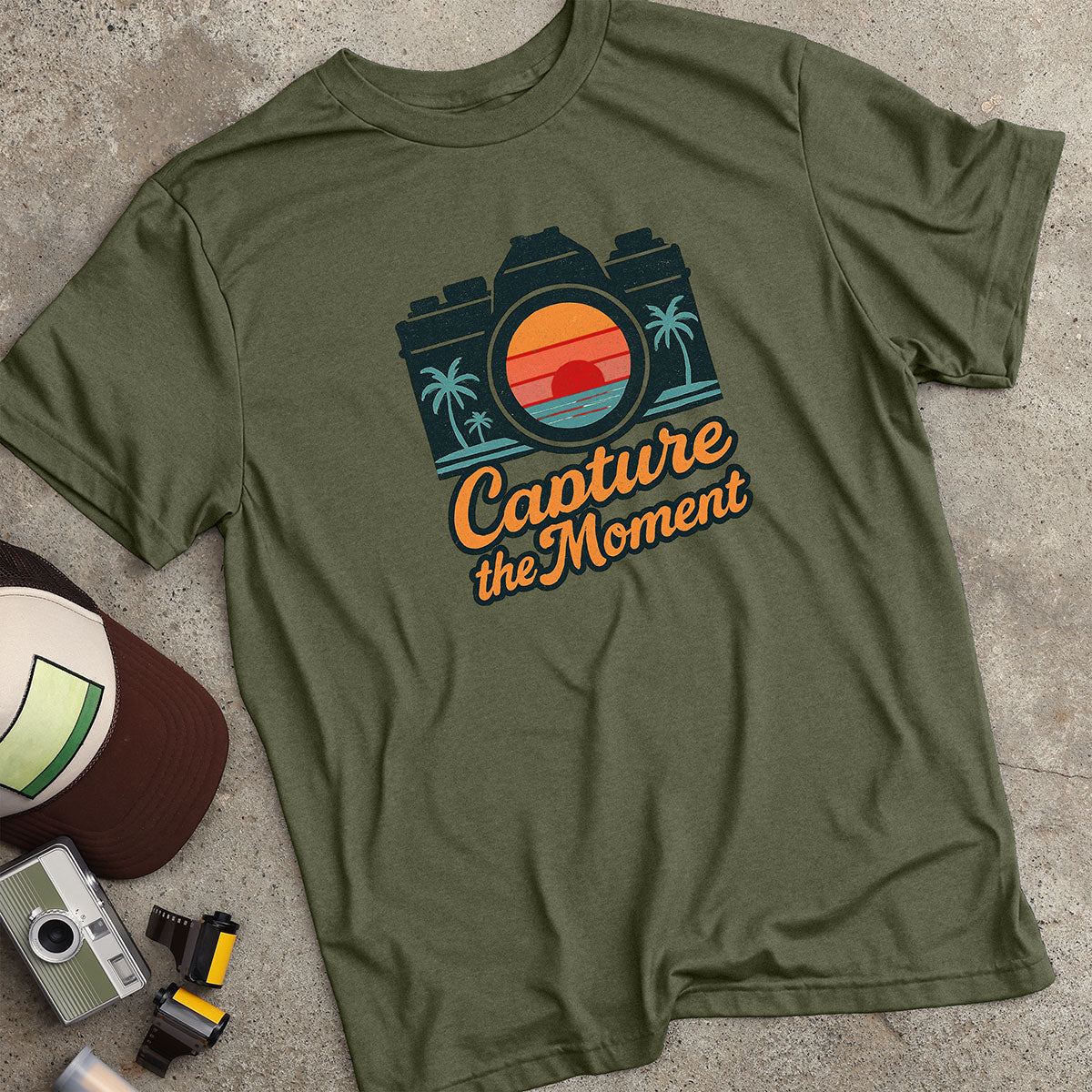 Capture The Moment Palm Tree Camera T-Shirt