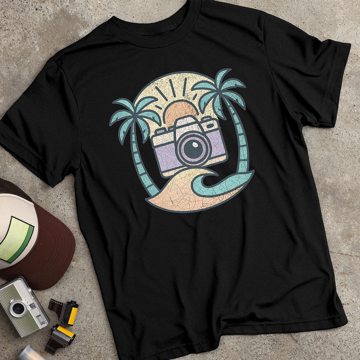 Surf Camera Sunset T-Shirt