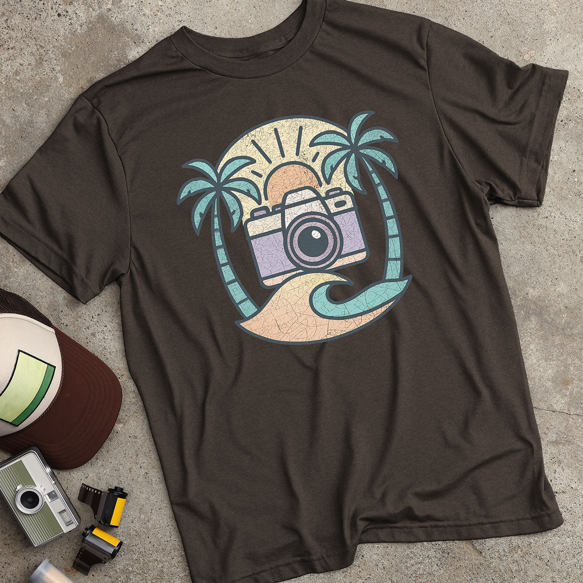 Surf Camera Sunset T-Shirt