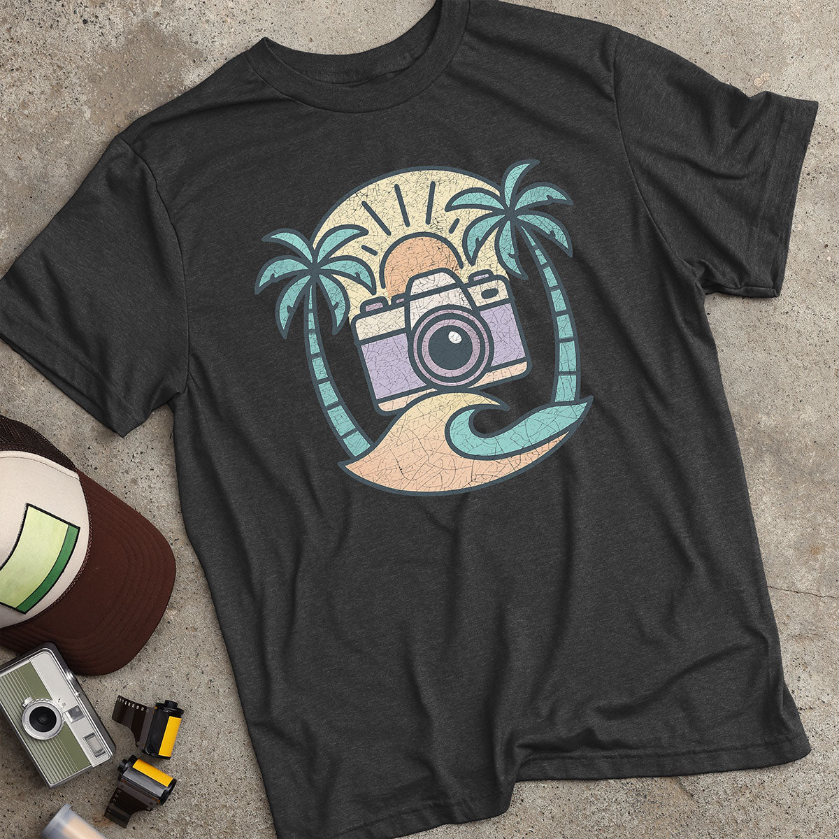 Surf Camera Sunset T-Shirt
