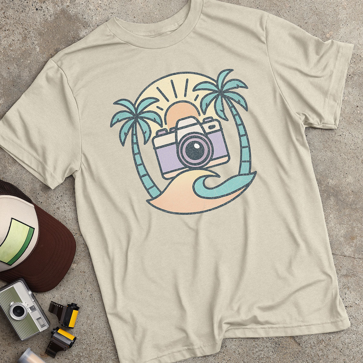 Surf Camera Sunset T-Shirt