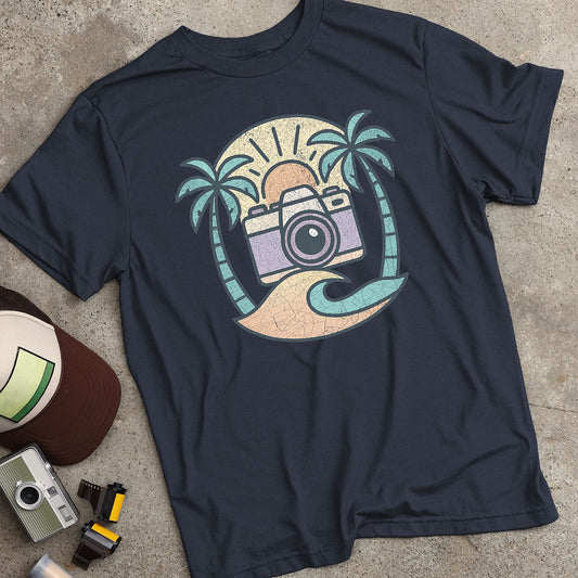Surf Camera Sunset T-Shirt