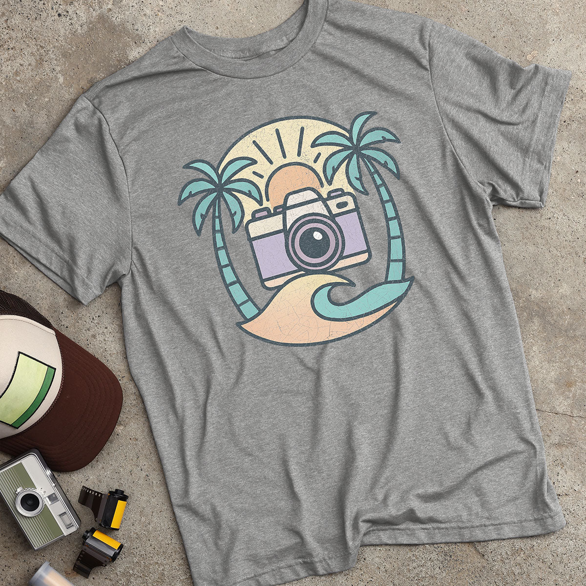 Surf Camera Sunset T-Shirt