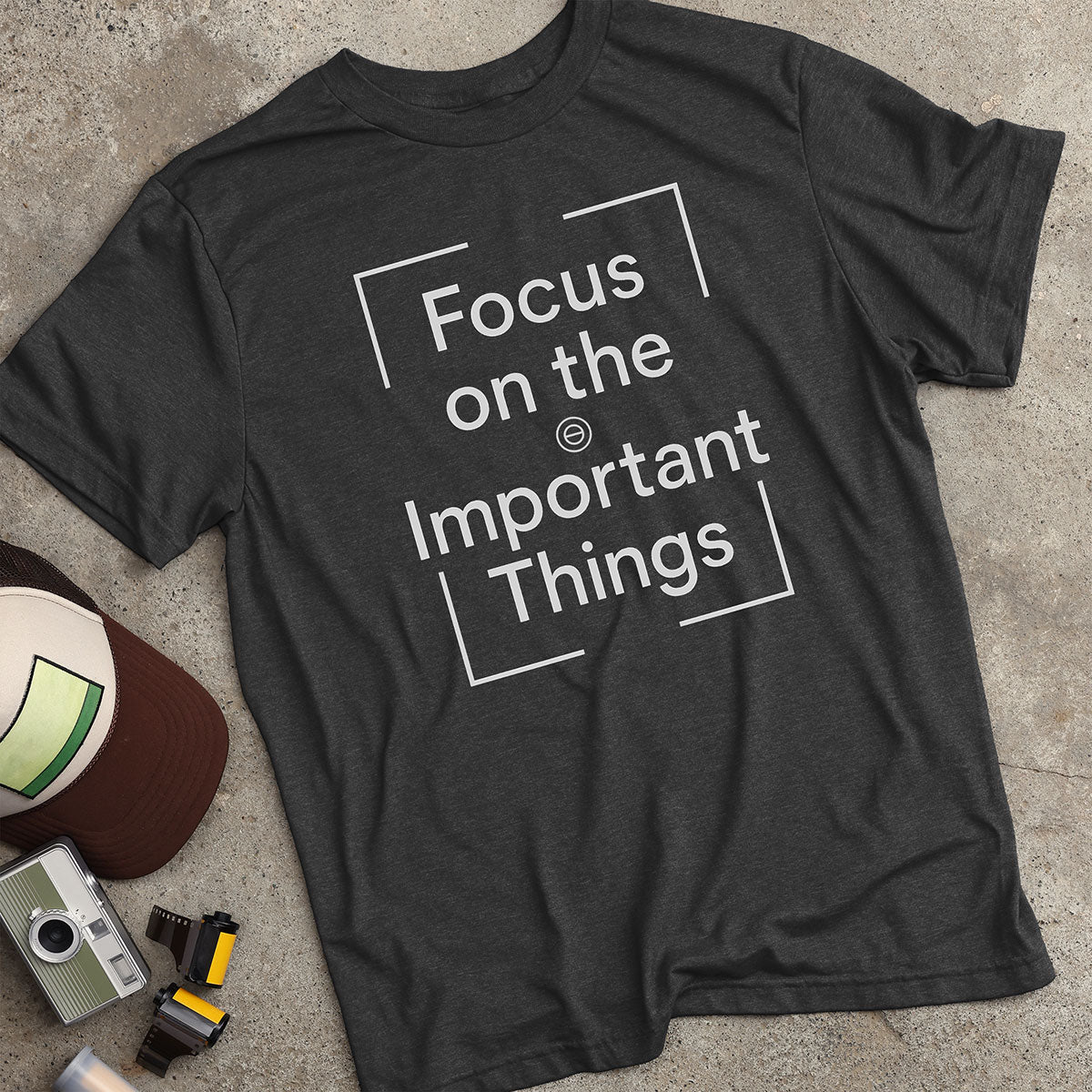 Focus On The Important Things Viewfinder T-Shirt