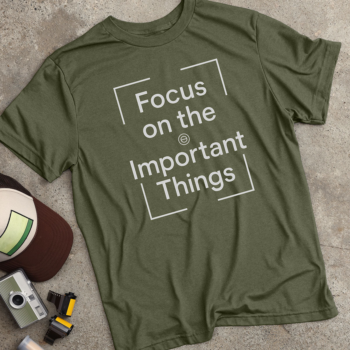 Focus On The Important Things Viewfinder T-Shirt