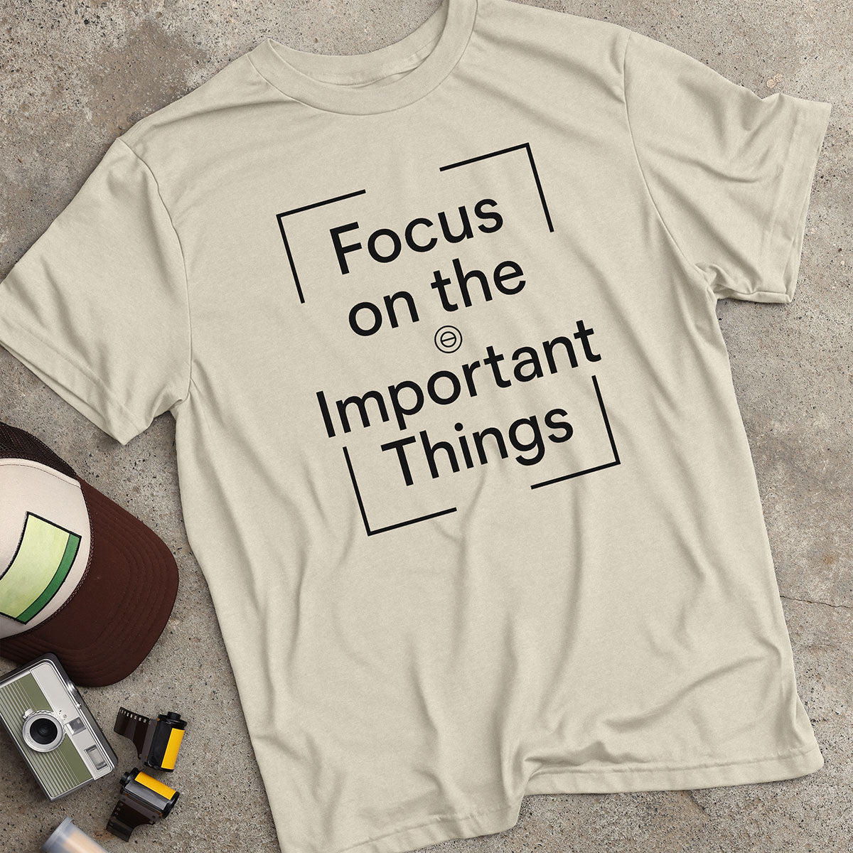 Focus On The Important Things Viewfinder T-Shirt