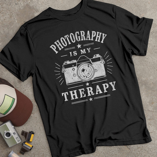 Photography Is My Therapy Camera T-Shirt