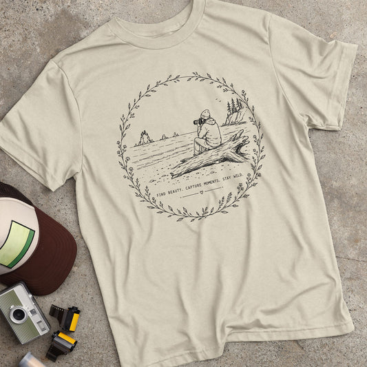 Find Beauty. Capture Moments. Stay Wild. T-Shirt