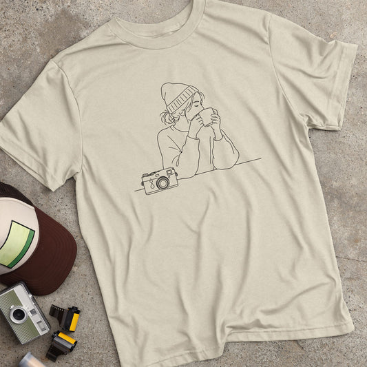 Photographer W/ Coffee & Camera T-Shirt