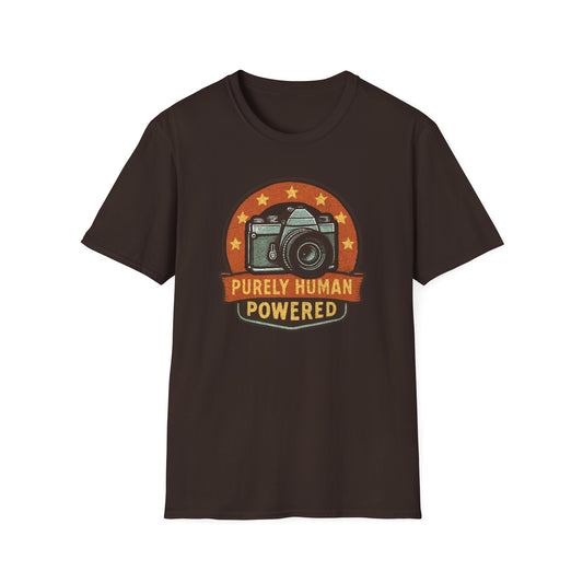 Purely Human Powered Badge & Banner T-Shirt